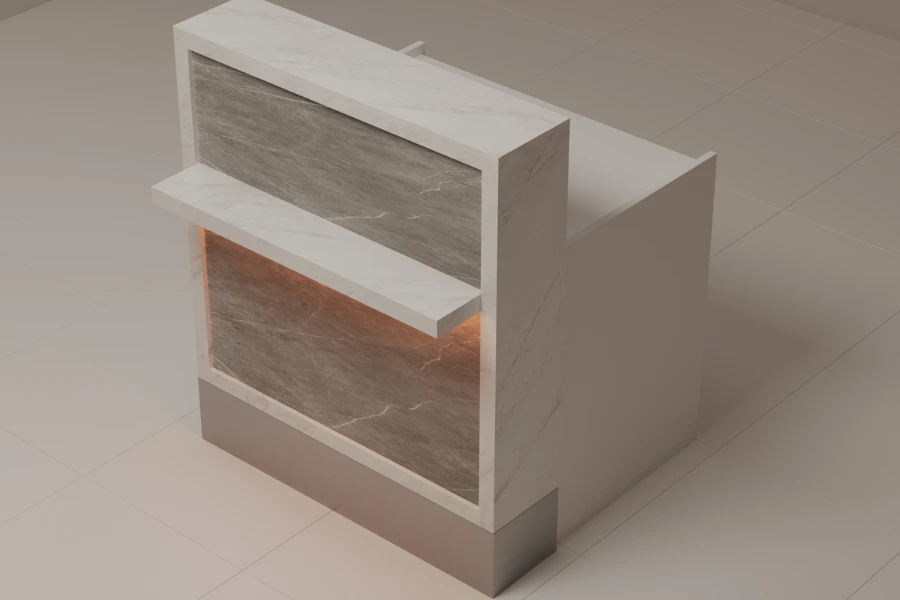 Self-service and staffed airport counters designed and supplied by Mexeltec.