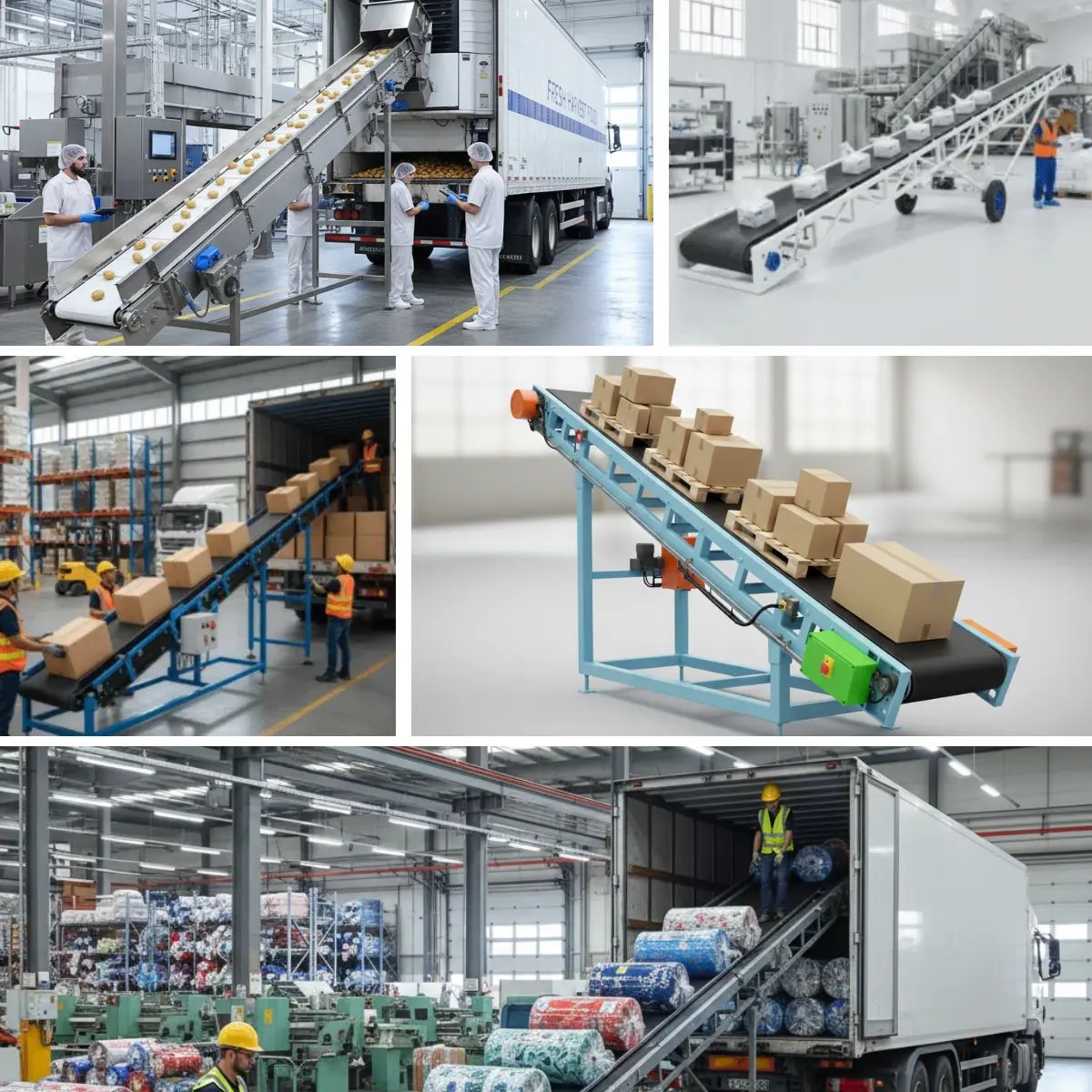 Automated truck loading system reducing labour costs and improving warehouse safety